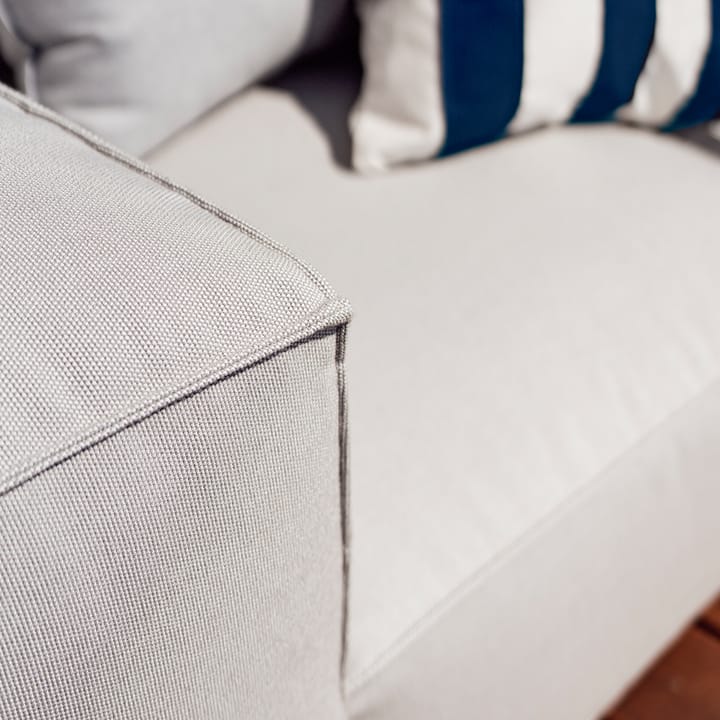 Asker modular sofa - Sunbrella Sling light grey, foot stool - Skargaarden