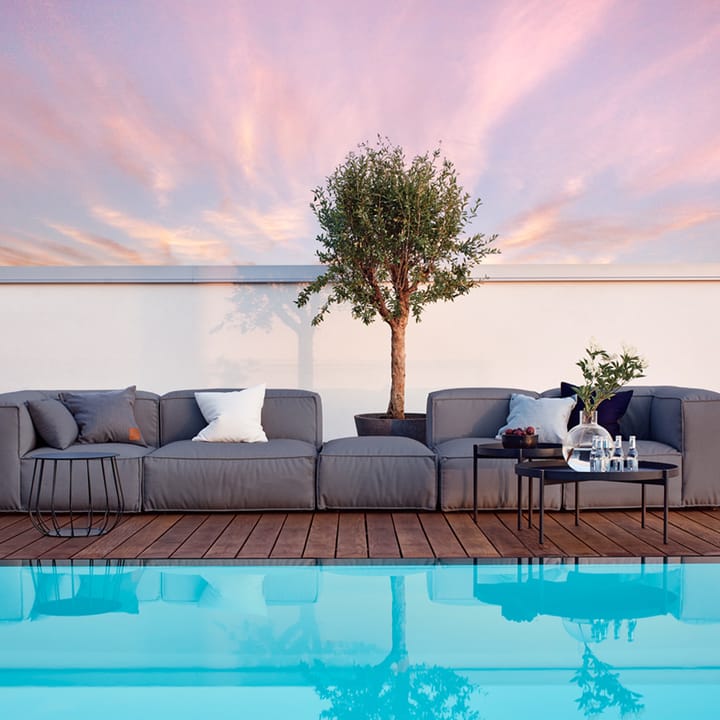 Asker modular sofa, Sunbrella Sling taupe beige, corner section Skargaarden
