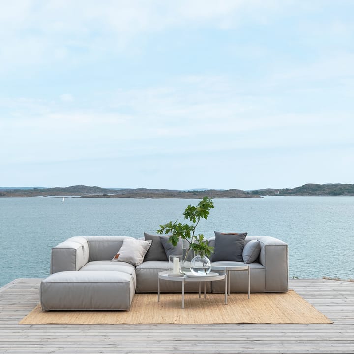 Asker modular sofa, Sunbrella Sling taupe beige, corner section Skargaarden
