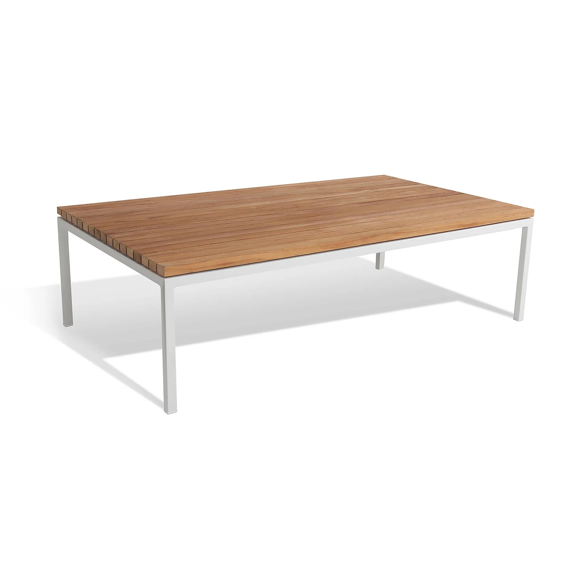 Bönan lounge table 105x60x30 cm light grey frame-teak Skargaarden