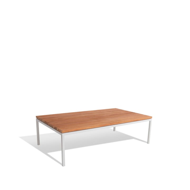 Bönan lounge table - Teak, small, light grey aluminium frame - Skargaarden