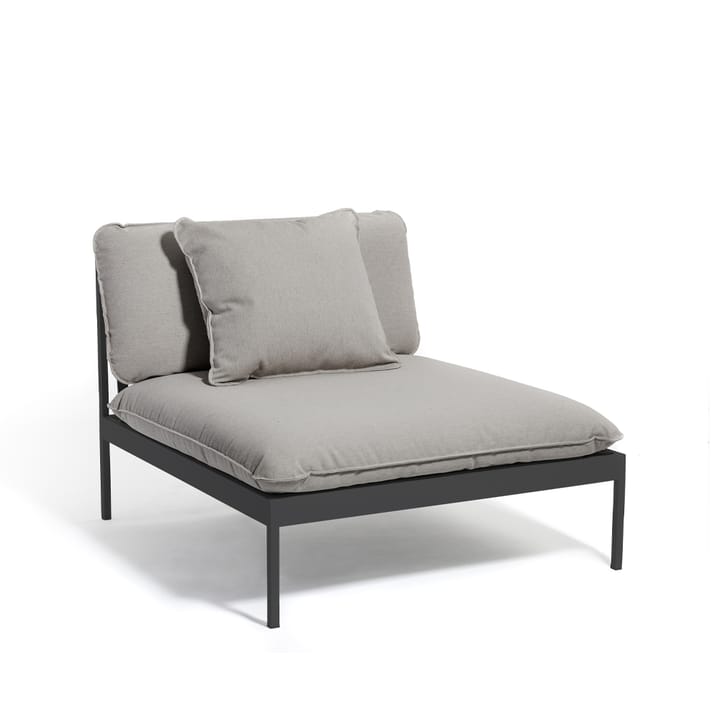 Bönan modular sofa - Fiord 551 beige, 1-seat, d. grey aluminium frame - Skargaarden