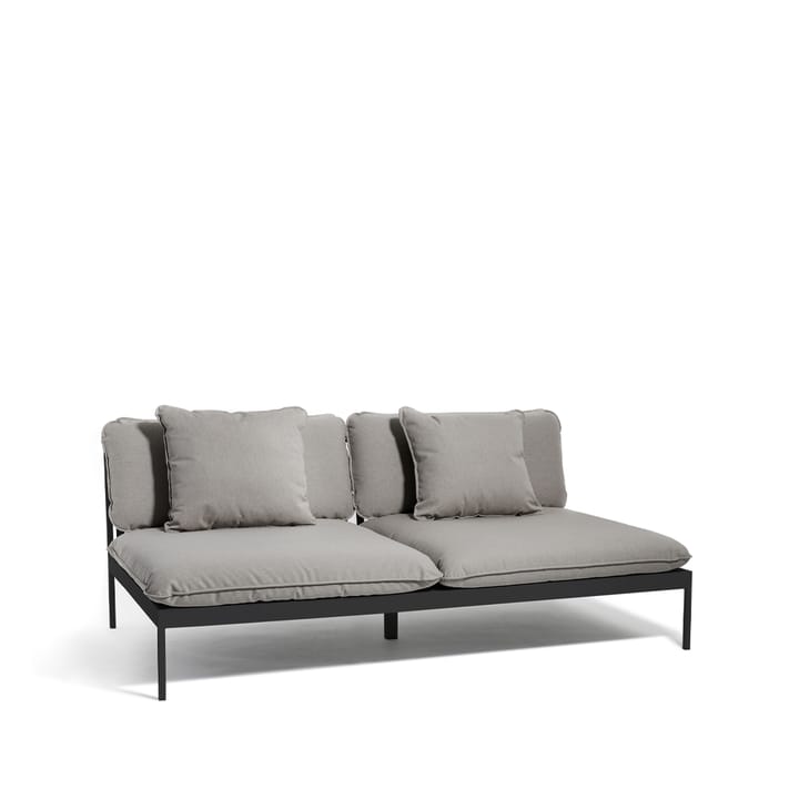 Bönan modular sofa - Fiord 551 beige, 2-seat, d. grey aluminium frame - Skargaarden
