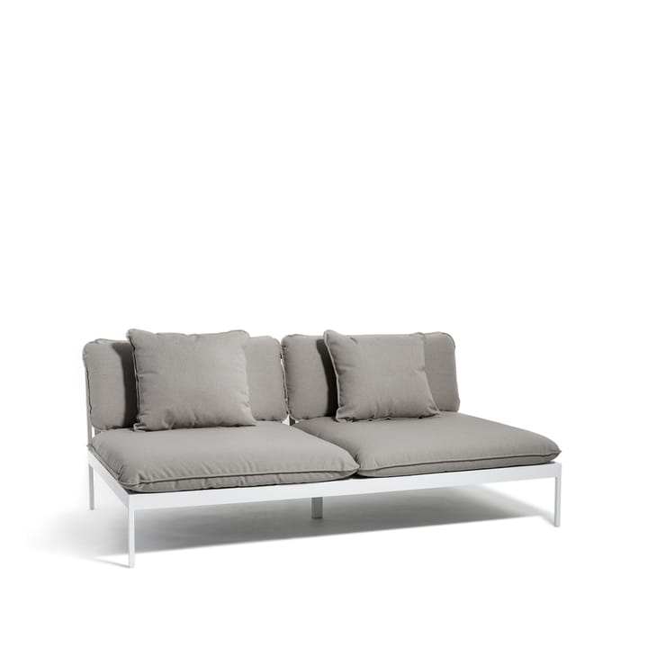 Bönan modular sofa - Fiord 551 beige, 2-seat, l. grey aluminium frame - Skargaarden