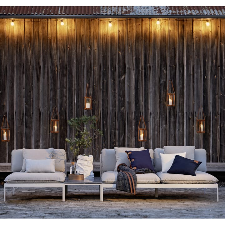 Bönan modular sofa - Fiord 551 beige, corner, l. grey aluminium frame - Skargaarden