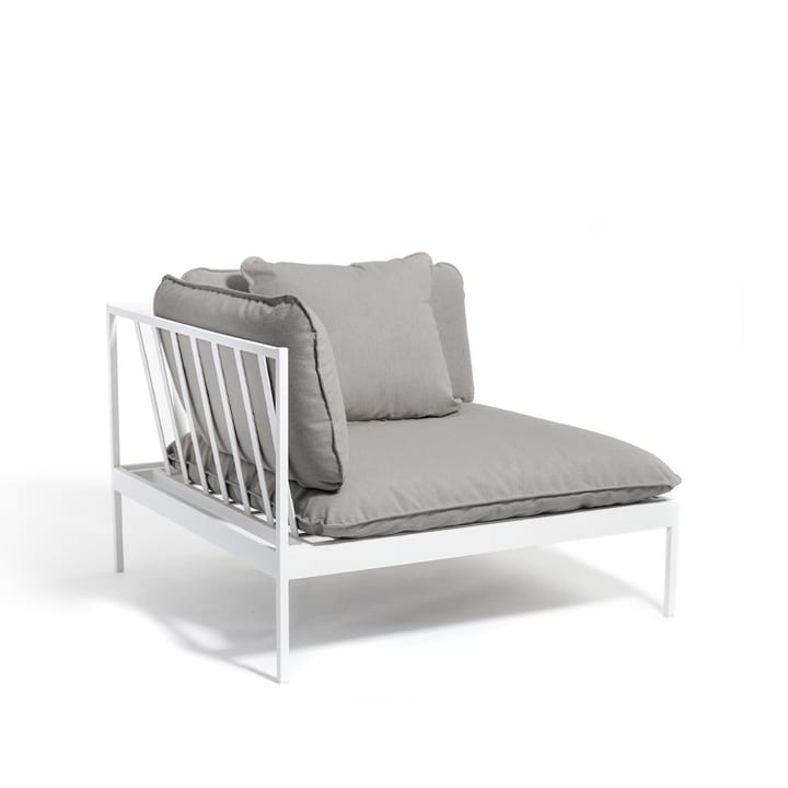 Bönan modular sofa - Fiord 551 beige, corner, l. grey aluminium frame - Skargaarden