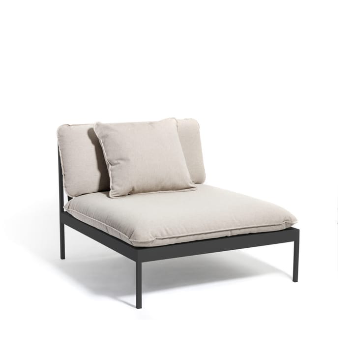 Bönan modular sofa - Sunbrella Ashe light grey, 1-seat, d. grey aluminium frame - Skargaarden