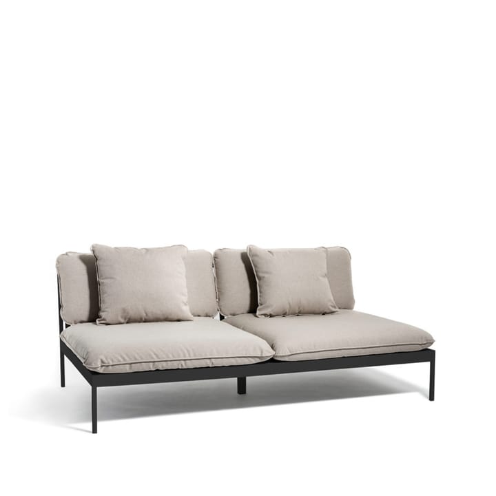 Bönan modular sofa - Sunbrella Ashe light grey, 2-seat, d. grey aluminium frame - Skargaarden