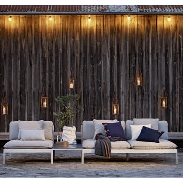 Bönan modular sofa - Sunbrella Ashe light grey, corner, d. grey aluminium frame - Skargaarden
