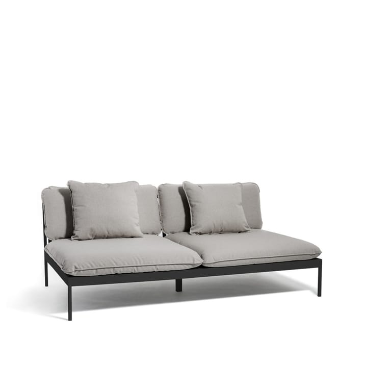 Bönan modular sofa - Sunbrella Sling light grey, 2-seat, d. grey aluminium frame - Skargaarden