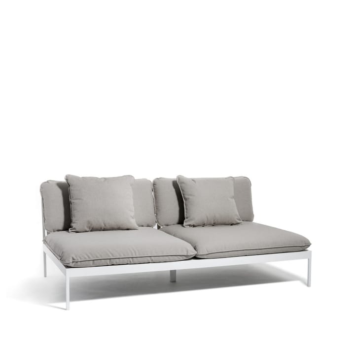 Bönan modular sofa - Sunbrella Sling light grey, 2-seat, l. grey aluminium frame - Skargaarden