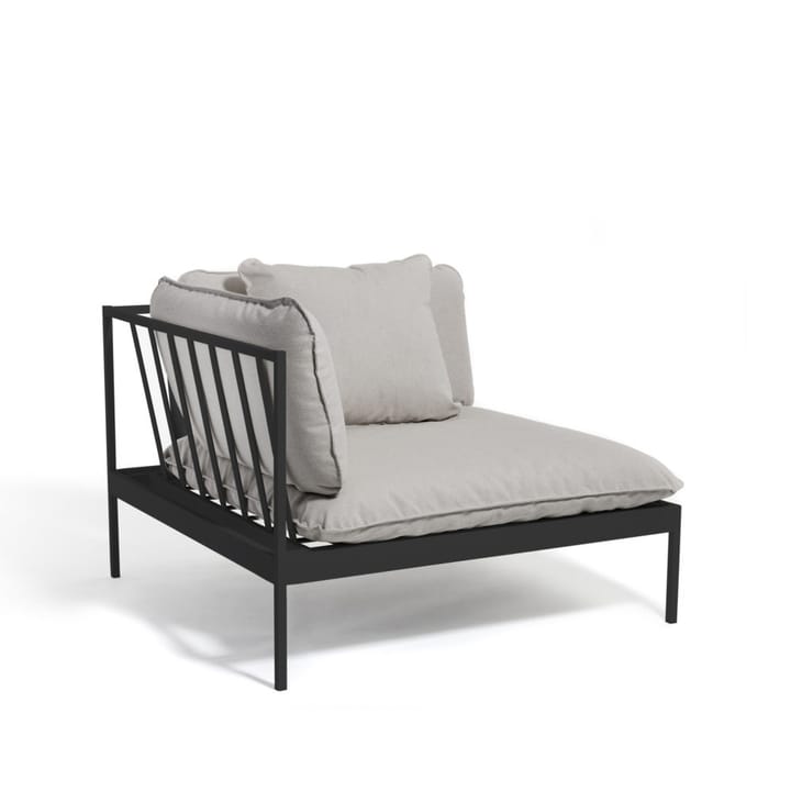Bönan modular sofa - Sunbrella Sling light grey, corner, d. grey aluminium frame - Skargaarden