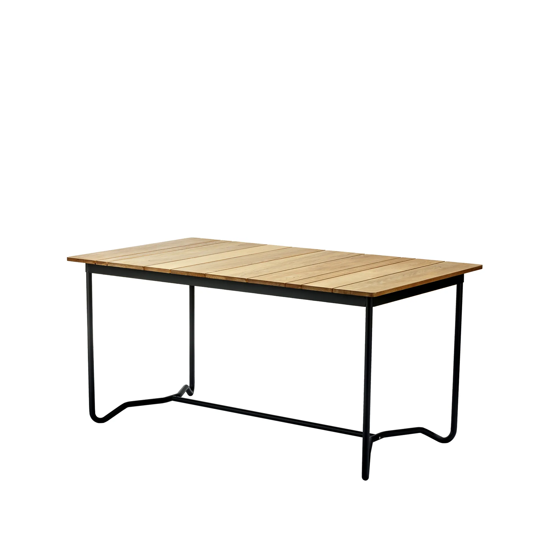 Grinda table, Teak, large, black frame Skargaarden