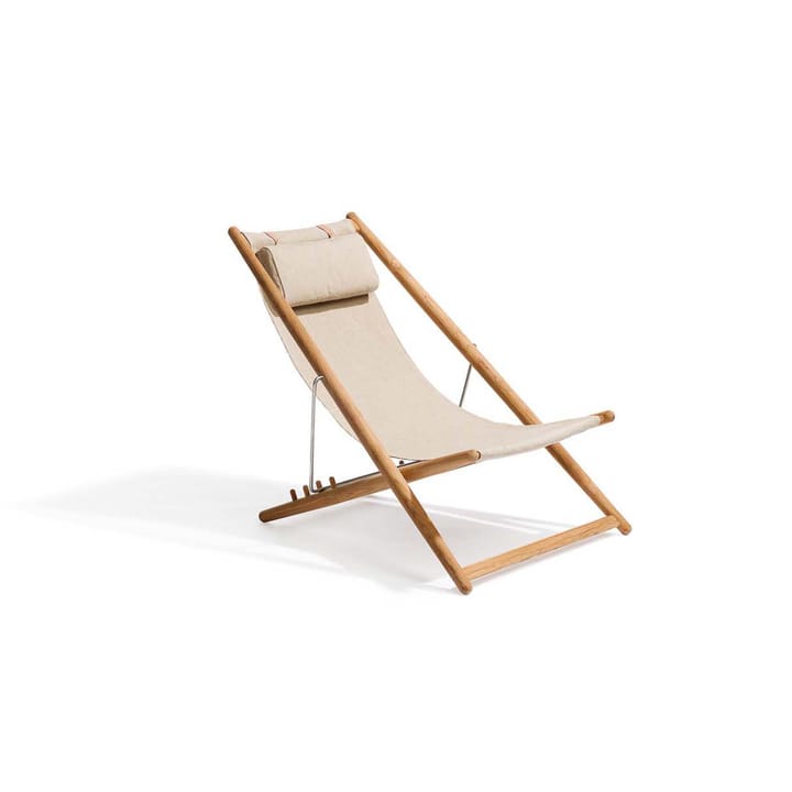 H55 indoor lounge chair - Canvas natural, teak - Skargaarden