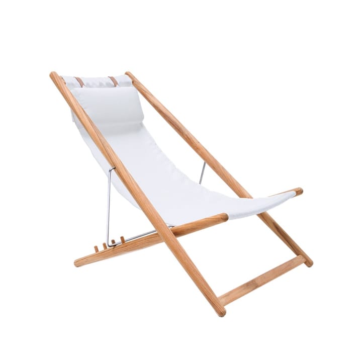 H55 lounge chair teak - Agora Nautic white - Skargaarden