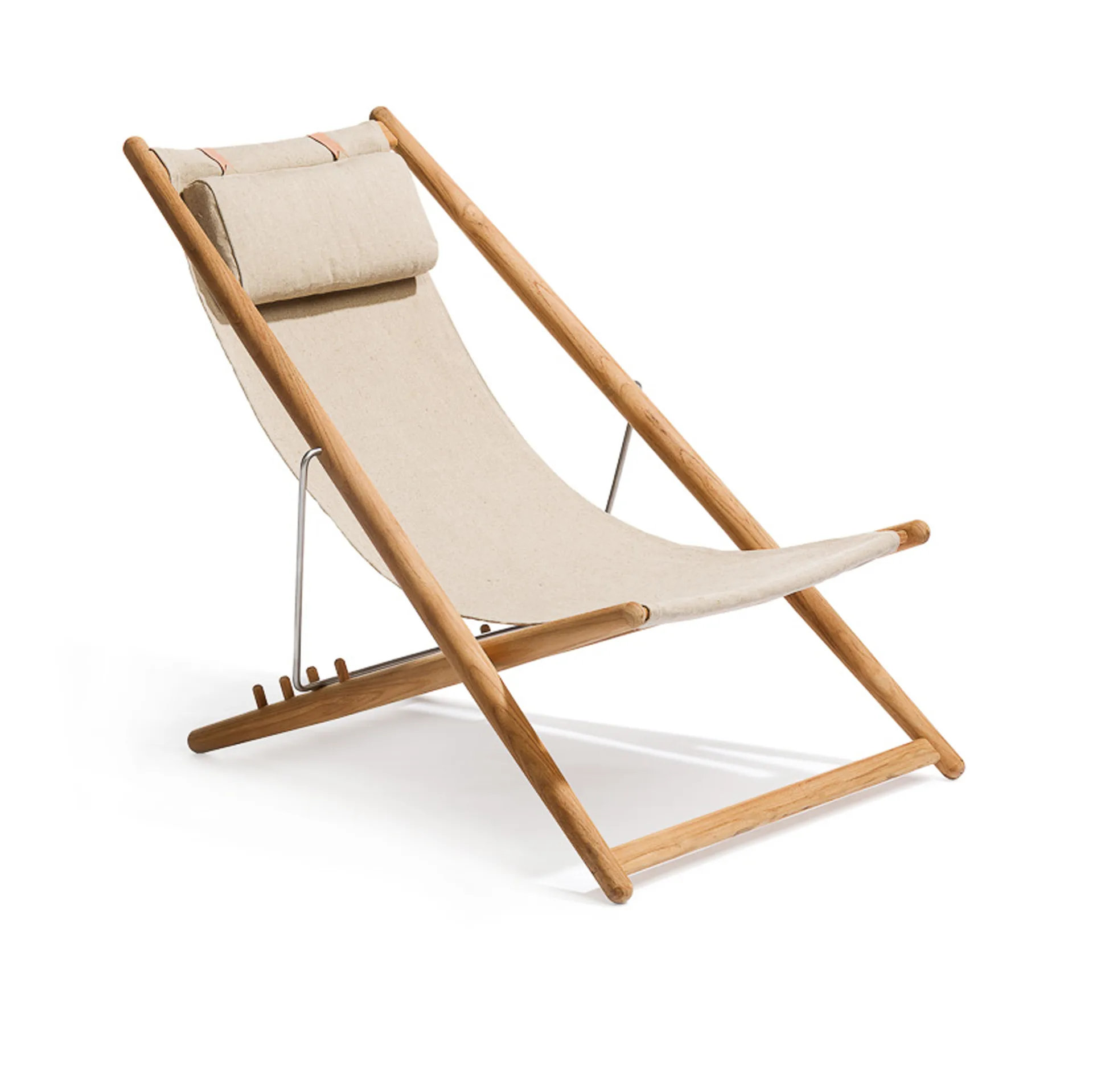 H55 lounge chair teak, Beige Skargaarden