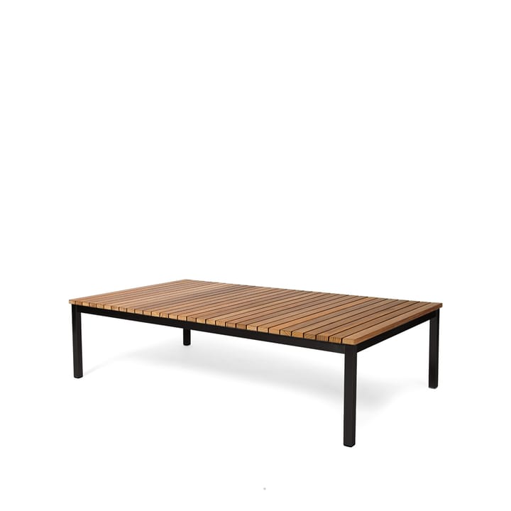 Häringe coffee table - Teak, large, black steel frame - Skargaarden