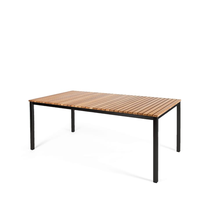 Häringe dining table - Teak, medium, black steel frame - Skargaarden