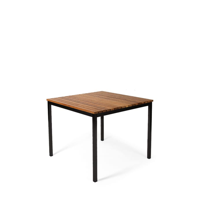 Häringe dining table - Teak, small, black steel frame - Skargaarden