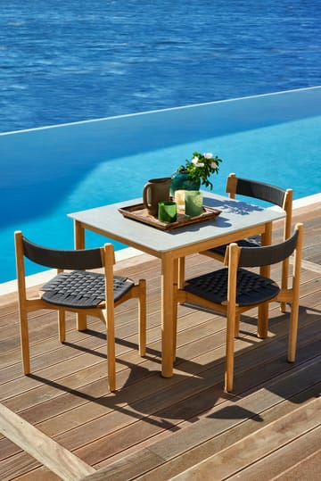 Koster dining table 98x95x74 cm composite table top and teak - undefined - Skargaarden