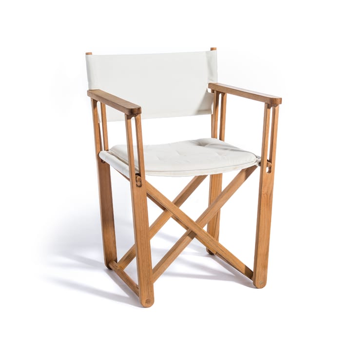 Kryss Dining armchair - Agora Nautic white, teak - Skargaarden