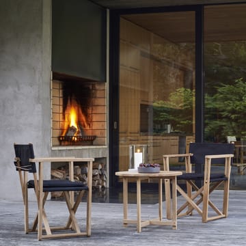 Kryss Dining armchair - Slate dark grey, teak - Skargaarden
