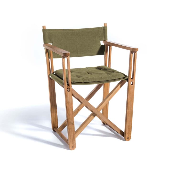 Kryss Dining armchair - Sunbrella Heritage Leaf green, teak - Skargaarden