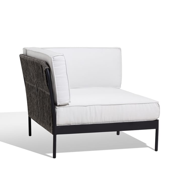 Lidö modular sofa - Sunbrella Deave silver grey, corner section, d. grey aluminium frame - Skargaarden