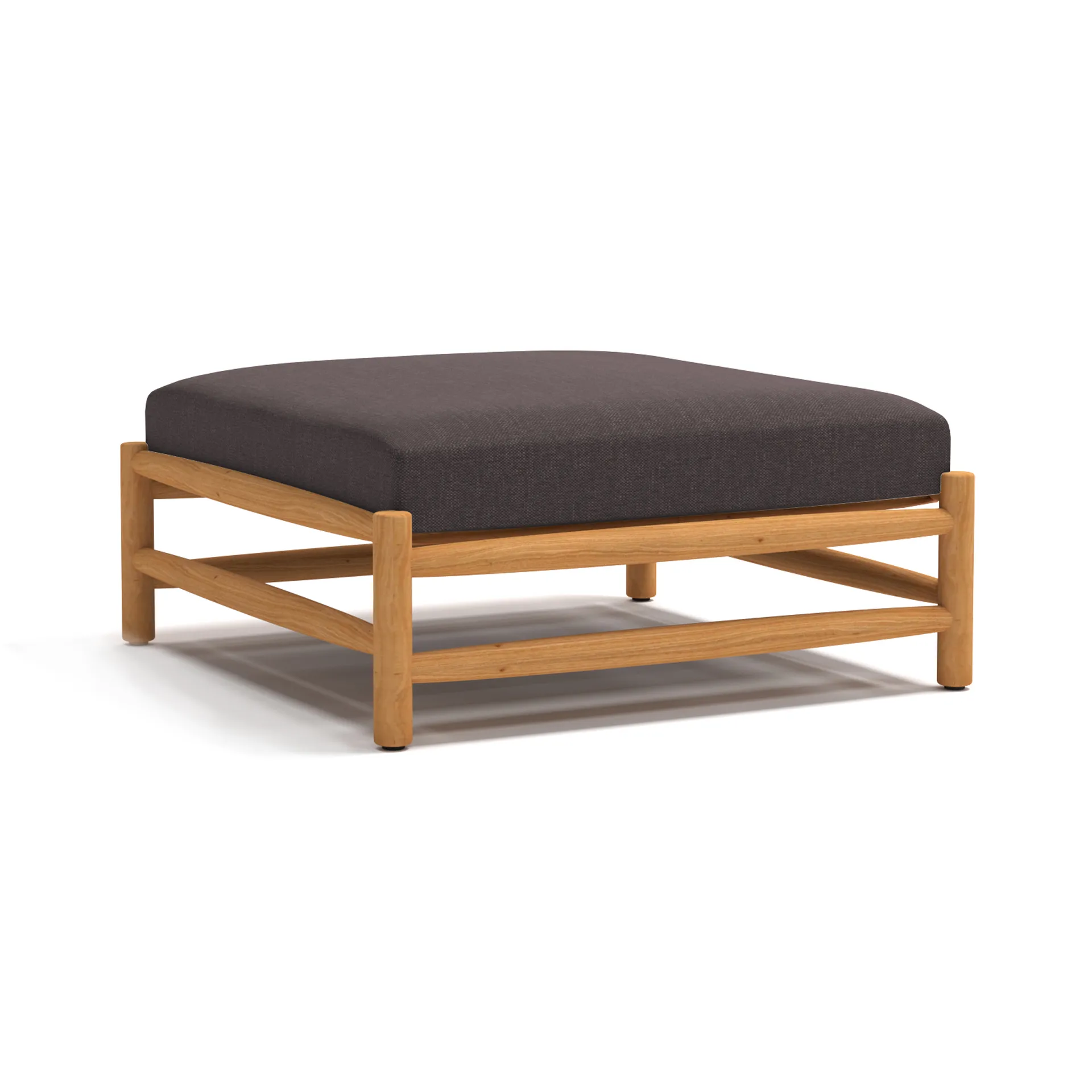 Saltholm ottoman teak-grey brown cushion Skargaarden