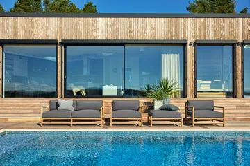 Saltholm sofa teak-grey brown cushion - undefined - Skargaarden