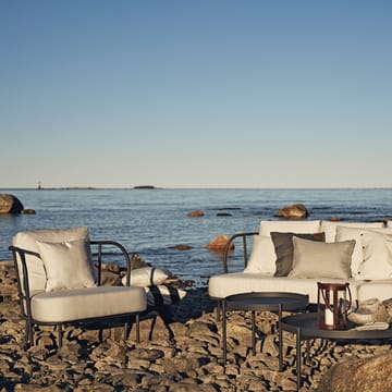 Saltö lounge chair - Sunbrella silver grey, charcoal grey aluminium frame - Skargaarden