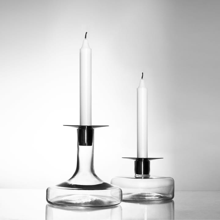 Halo candle sticks - Clear. large - Skrufs Glasbruk