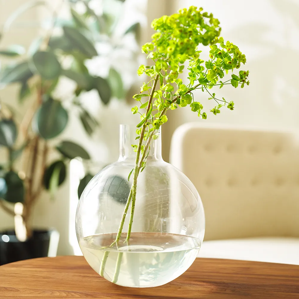 Pallo vase, Clear 31 cm Skrufs Glasbruk