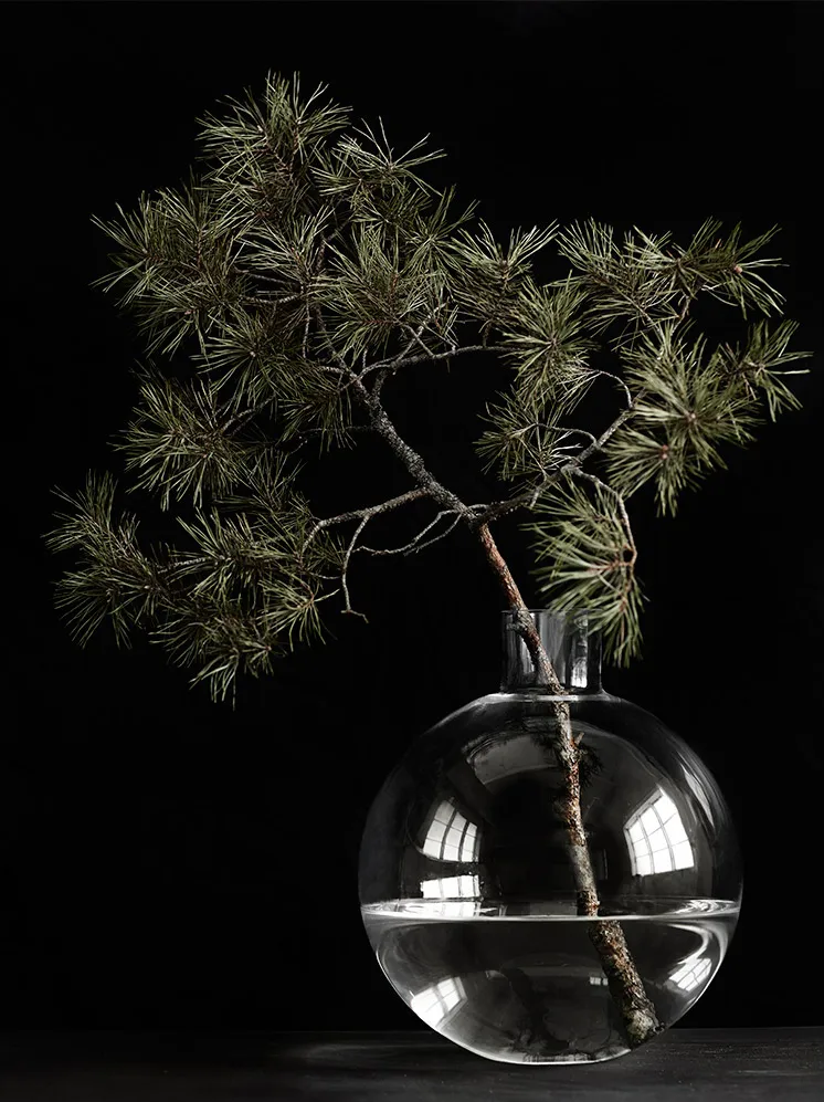 Pallo vase, Clear 31 cm Skrufs Glasbruk