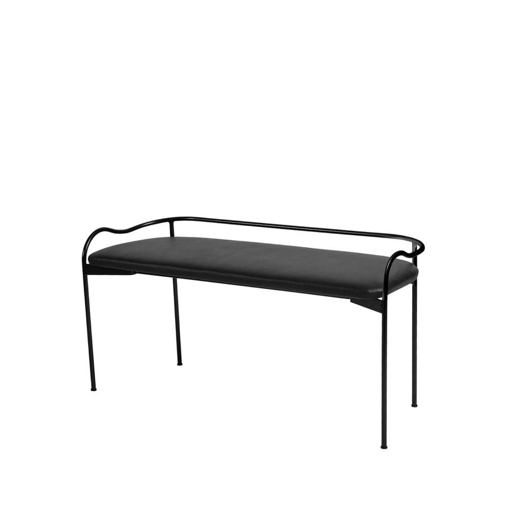 SMD Design Bubble bench Black. black leather | Scandinavian Design | Benches | Black