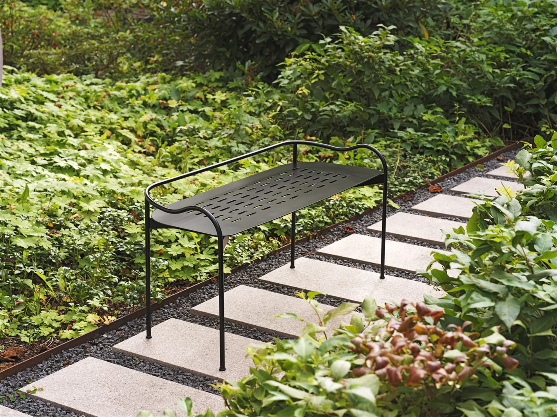 Bubble Outdoor bench, Black SMD Design