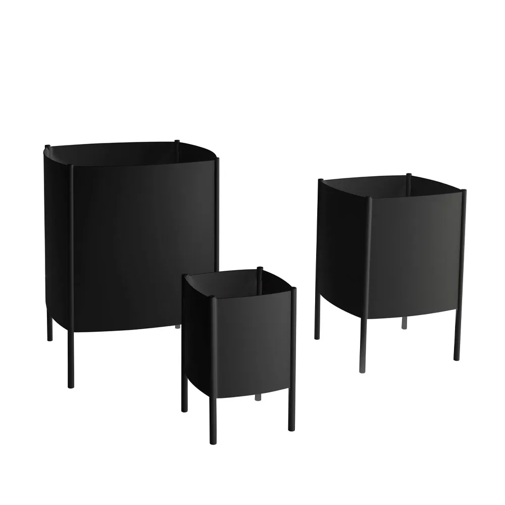 Convex Pot pot, Black, large Ø47 cm SMD Design