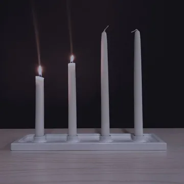 Crater advent candleholder - White, 4 lights - SMD Design