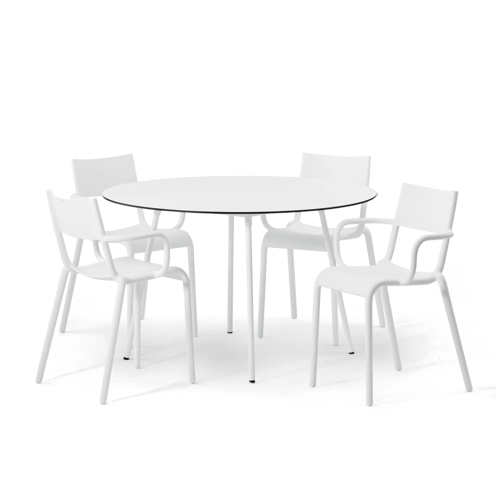 Ella dining table round, Dark grey SMD Design