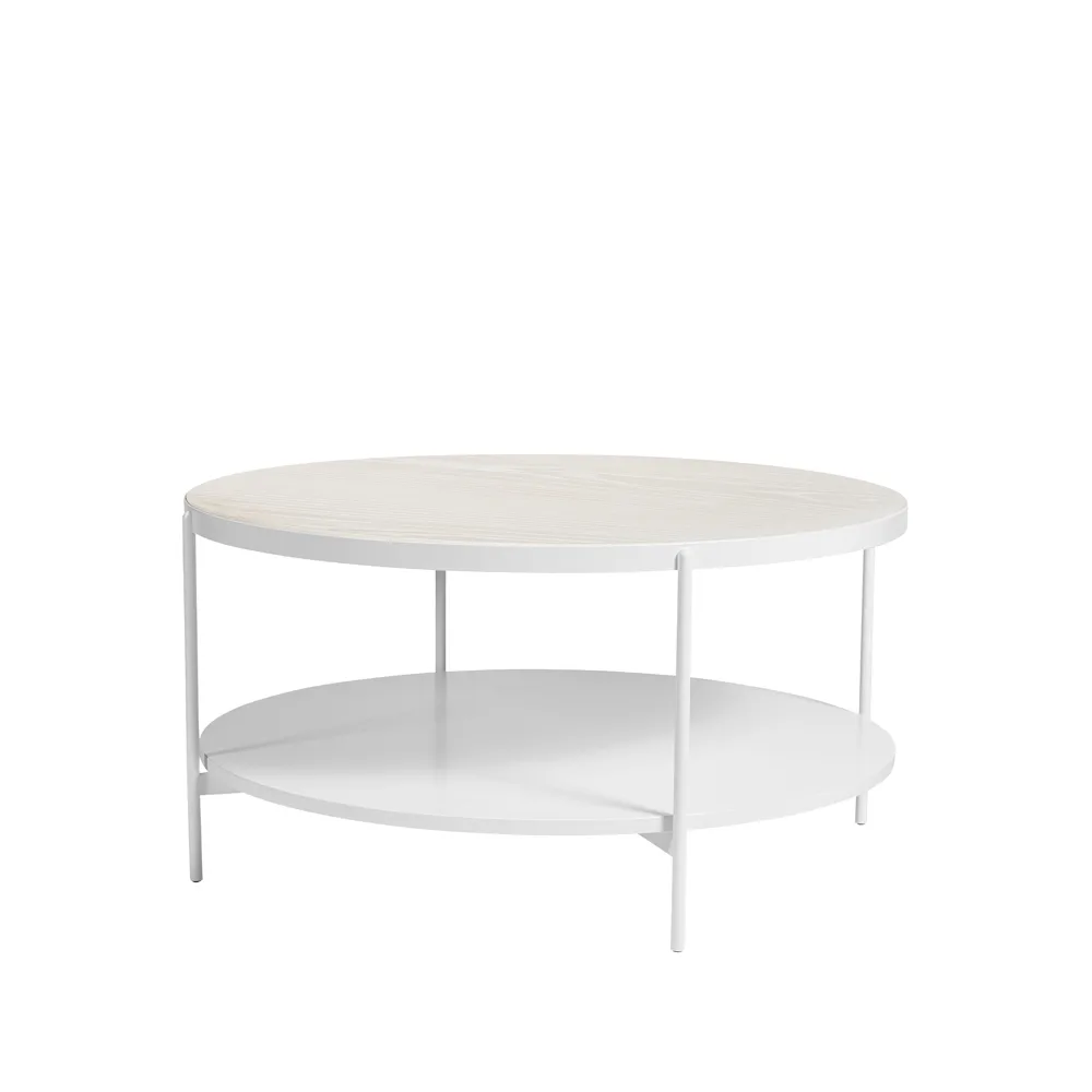 Lene coffee table, White, white pigmented ash veneer SMD Design