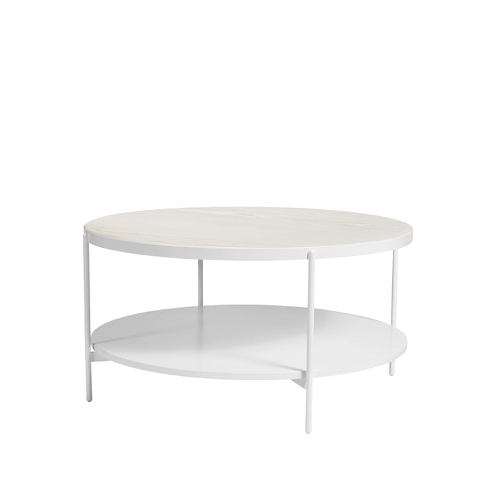 Lene coffee table - White, white pigmented ash veneer - SMD Design