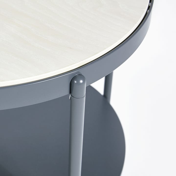 Lene side table - Grey, low, white pigmented ash veneer - SMD Design