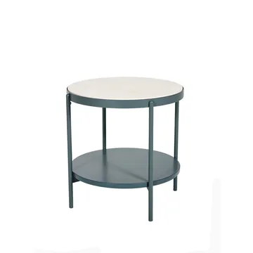 Lene side table - Grey, low, white pigmented ash veneer - SMD Design