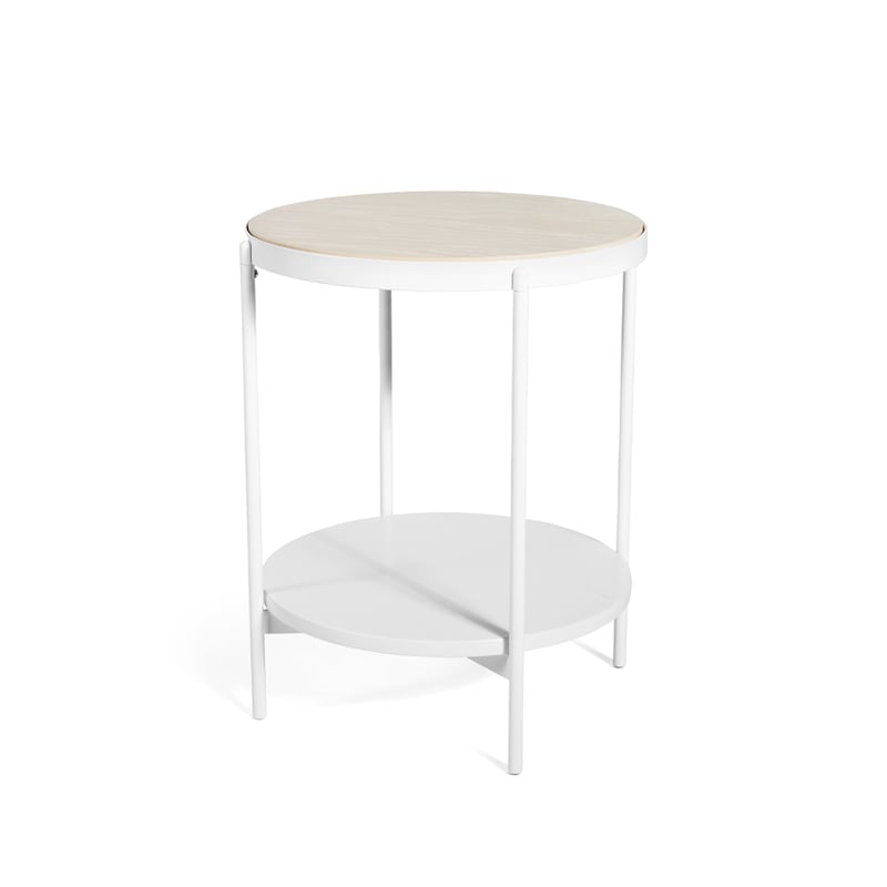 SMD Design Lene side table White, high, white pigmented ash veneer