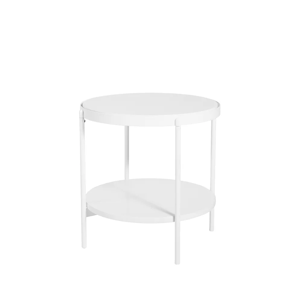 Lene side table, White, low, mdf SMD Design