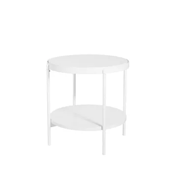 Lene side table - White, low, mdf - SMD Design