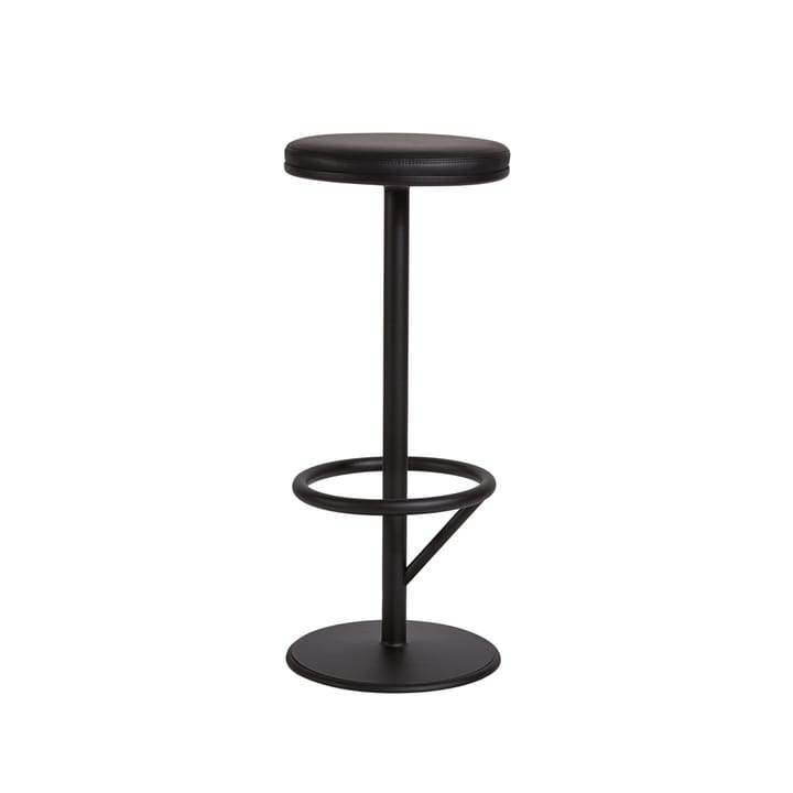 Orbit barstool high - Black matte, black leather - SMD Design