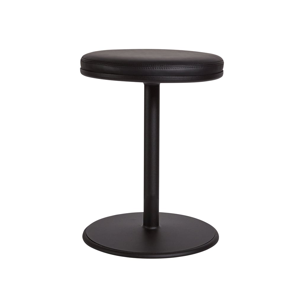 SMD Design Orbit stool Black, black leather | Scandinavian Design | Stools | Black