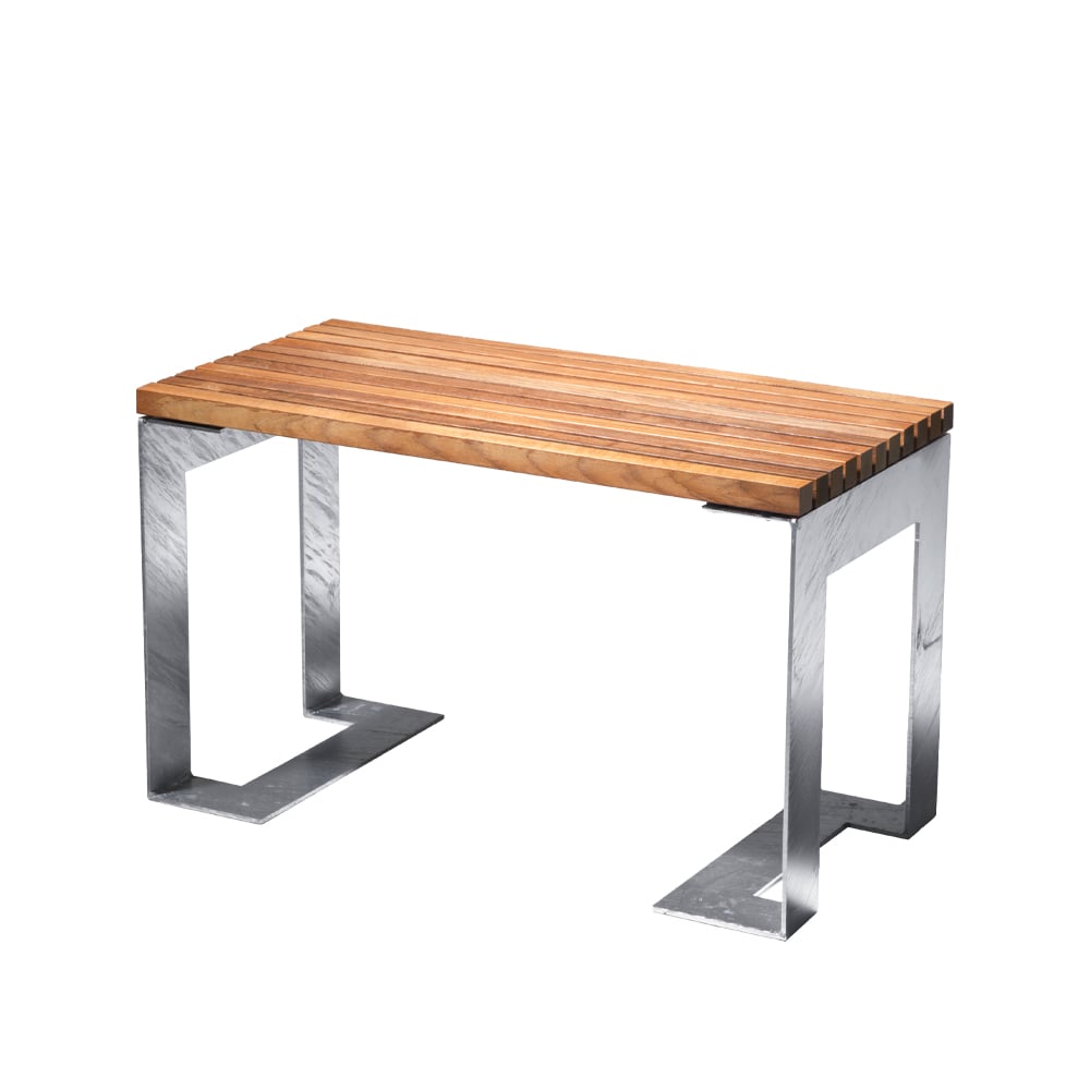 SMD Design Paus bench Oak. galvanised stand | Scandinavian Design | Beige