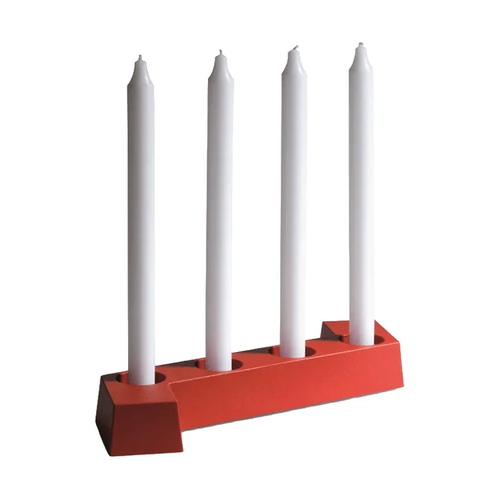 SMD advent candleholder - Red, 4 lights - SMD Design